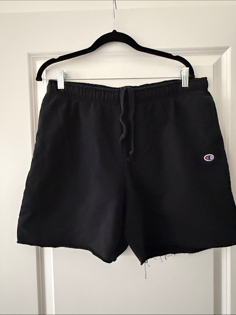 Champion Black Athletic Shorts with Small Logo